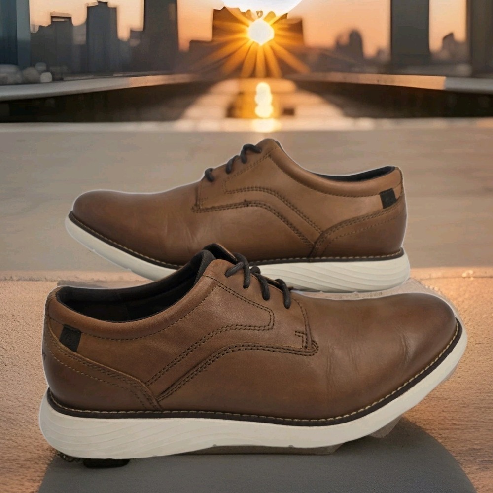 Rockport Mens Garett Plain Toe Oxford Size 8.5 Style CH4295‎ EUC